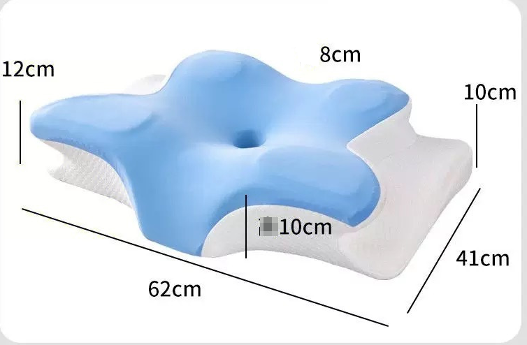 Butterfly Shape Memory Foam Pillow, Slow Rebound Cervical Support Pillow for Deep Sleep