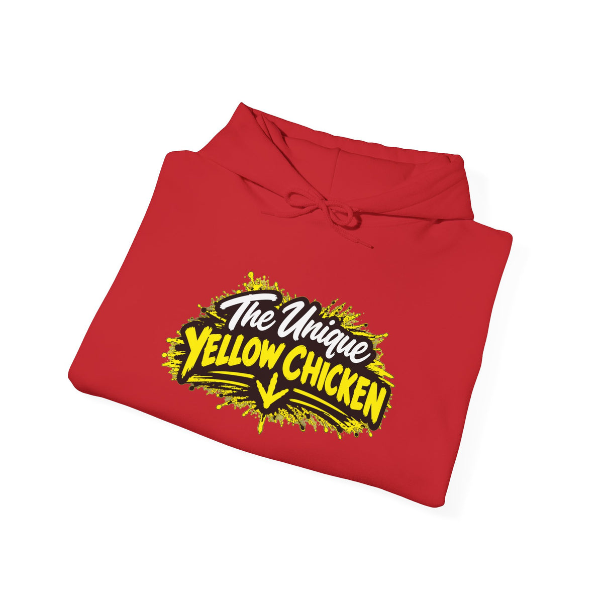 Yellow Chicken Logo Hoodie — "The Unique Yellow Chicken" Graphic Pullover