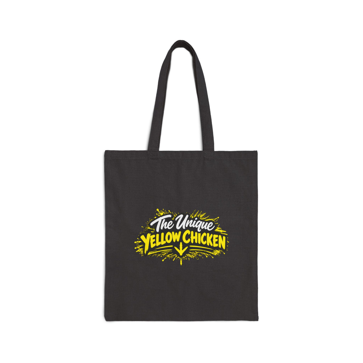 The Unique Yellow Chicken Canvas Tote Bag — Funny Retro Logo Grocery Shopper