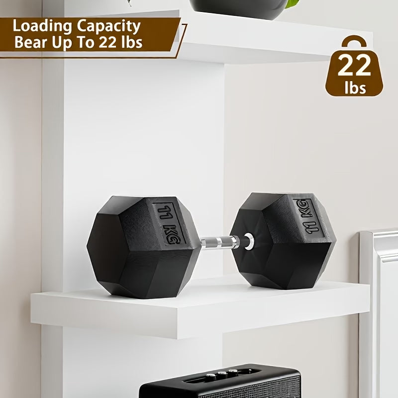5-Tier Wall Floating Shelf 31.5", Wood-Style Display Rack for Books & Plants