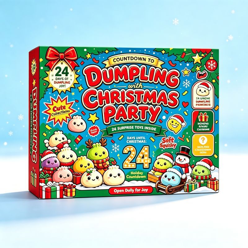 Christmas 24 Days Countdown Calendar Squishy Blind Box DIY Bun Toy Gift
