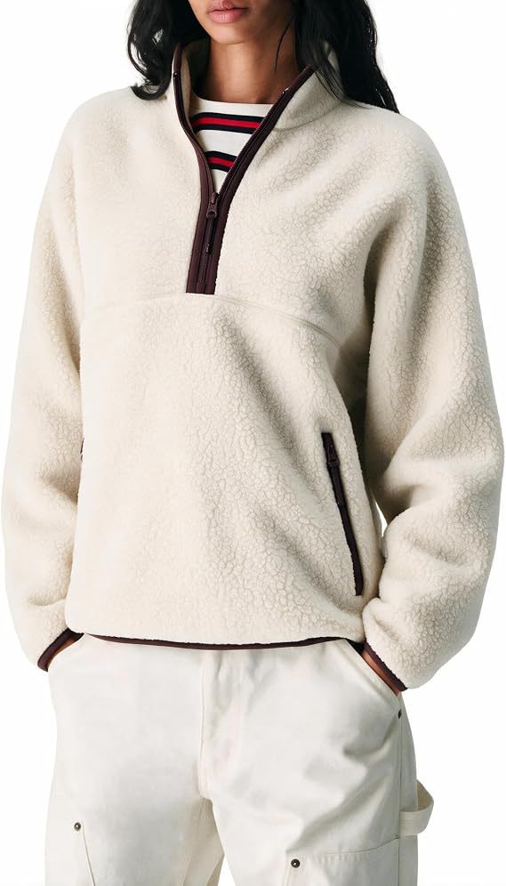 Solid Color Plush Casual Women's Sweatshirt