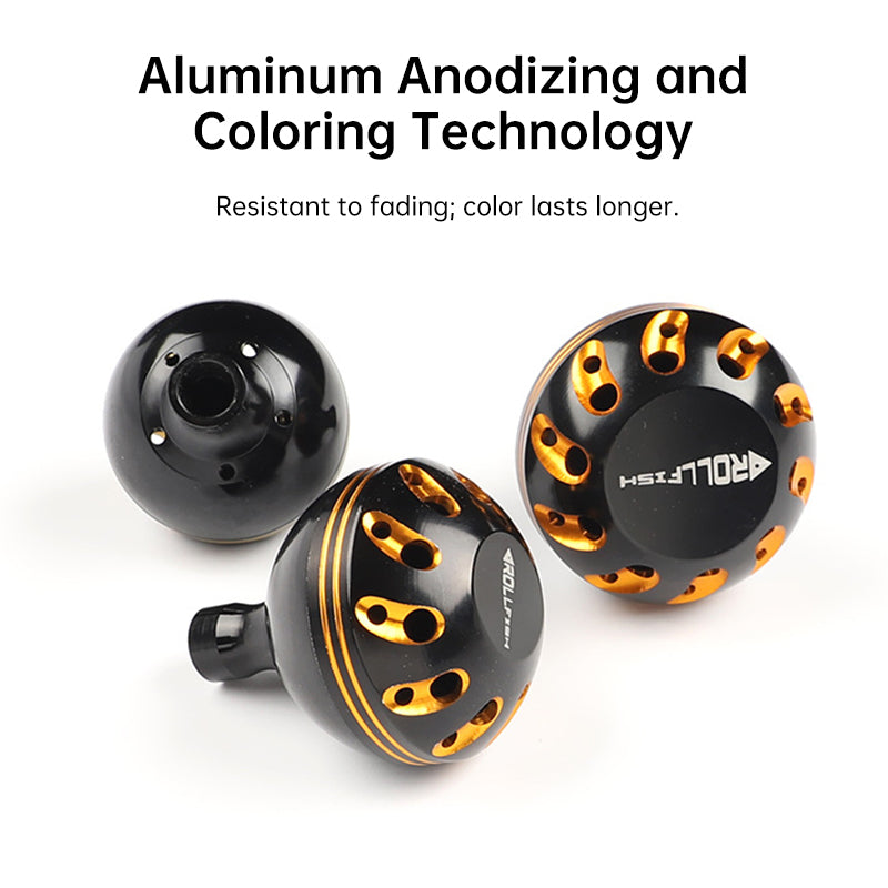 CNC Aluminum Fishing Reel Handle Knob, Ergonomic Metal Crank Grip DIY Modification Part for Spinning & Baitcasting Reels