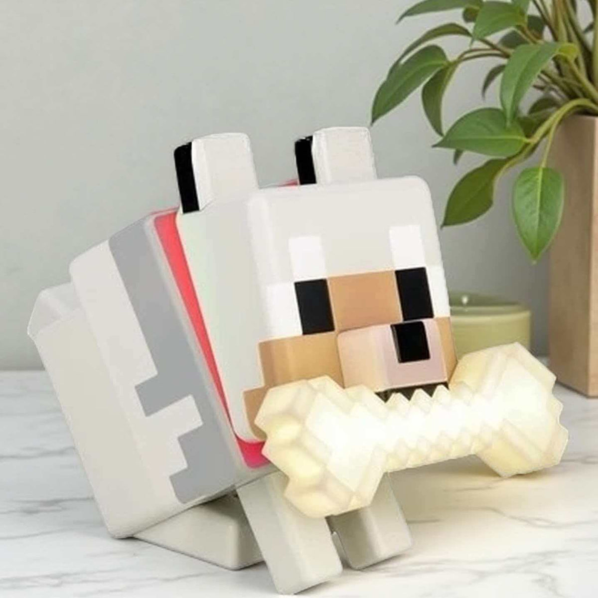 Minecraft Wolf Dog Touch Lamp, Ambient Night Light Game Merchandise Ornament, Christmas Gift Decor
