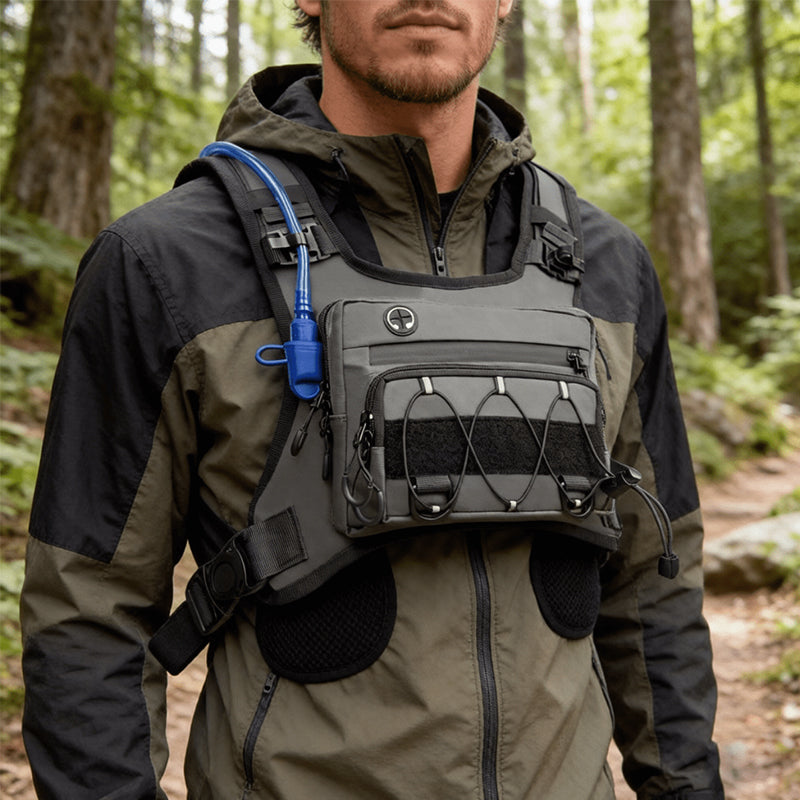 Men’s Waterproof Tactical Chest Bag, Outdoor Crossbody Sling for Hiking, Trail Running, Travel & Camping