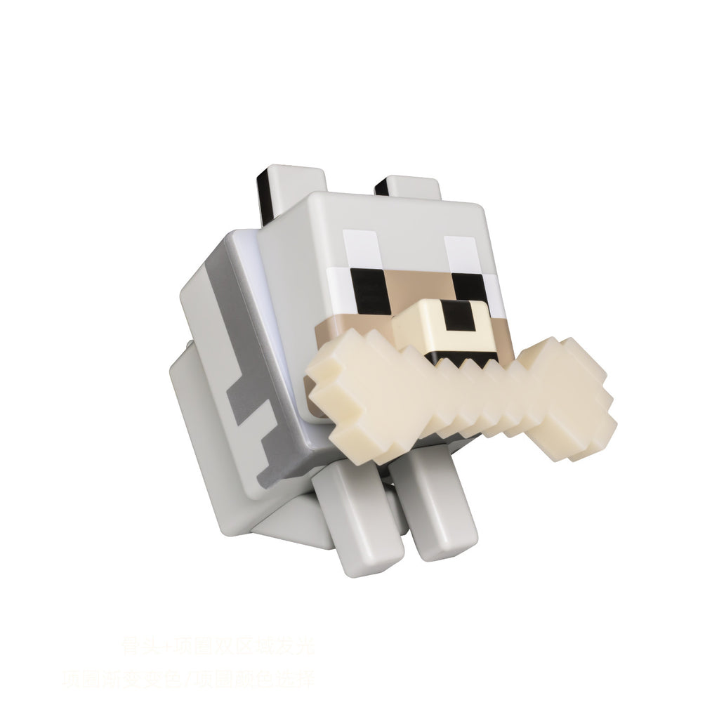 Minecraft Wolf Dog Touch Lamp, Ambient Night Light Game Merchandise Ornament, Christmas Gift Decor