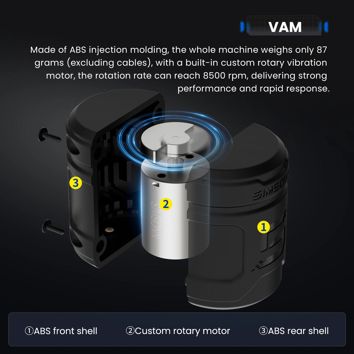 SIMSONN VAM and VAM Pro Haptic Linear Motor Vibration Feedback Module for the Pro X Ultra and Plus X Pedals
