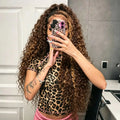 Highlight Deep Wave Wigs Human Hair Wig 13x6 13x4 HD Lace Frontal Wig P427 Honey Blonde 13x4 Lace Front Human Hair Wig For Women